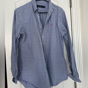 Blue Ralph Lauren Button Down. Size M